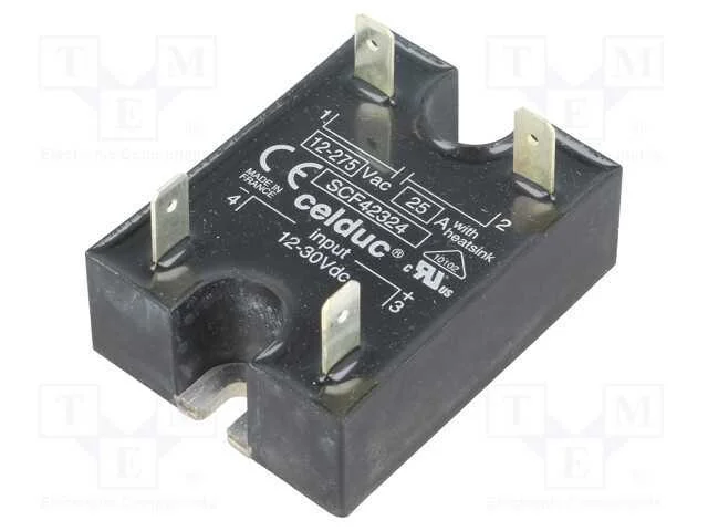 Relé: Semicondutores, Ucoma: 12÷30vdc, 25a, 12÷275vac, -40÷100c