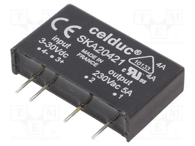 Relé: Semicondutores, Spst-No, Ucoma: 3÷30vdc, 5a, 12÷275vac