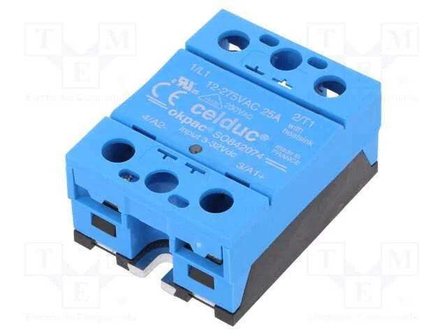 Relé: Semicondutores, Ucoma: 3÷32vdc, 25a, 12÷275vac, -55÷100c
