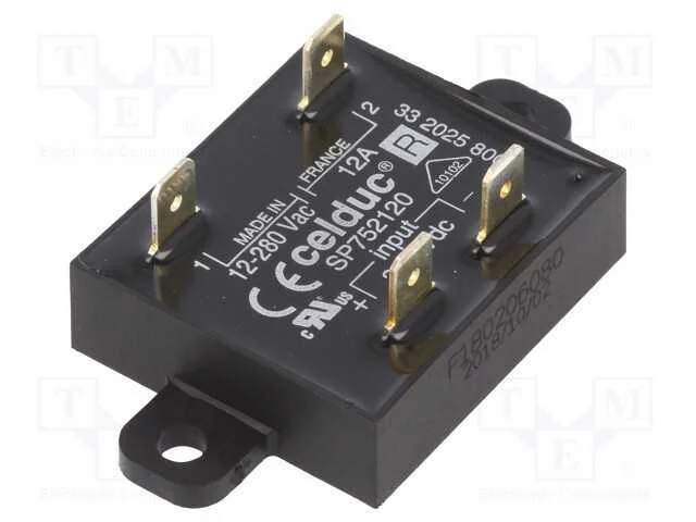 Relé: Semicondutores, Ucoma: 3÷32vdc, 12a, 12÷280vac, -40÷100c
