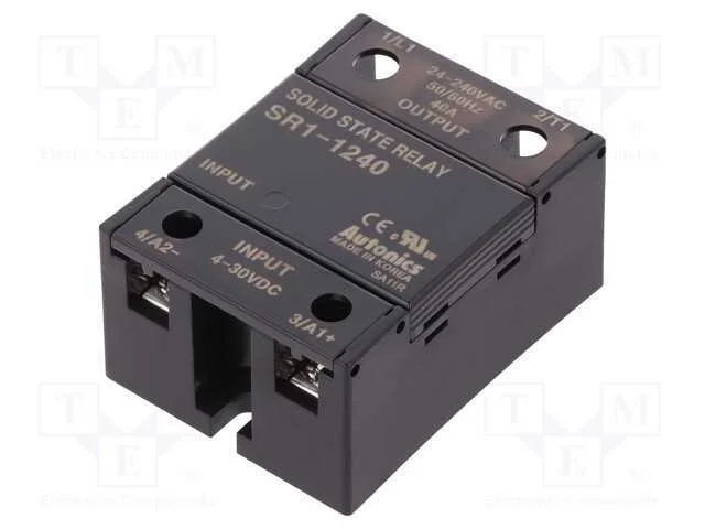 Relé: Semicondutores, Ucoma: 4÷30vdc, 40a, 24÷240vac, Roscado