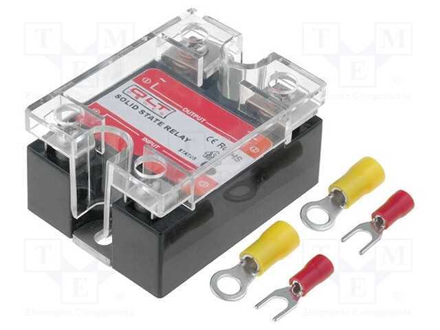 Relé: semicondutores, Ucoma: 4÷32VDC, 80A, 44÷440.
