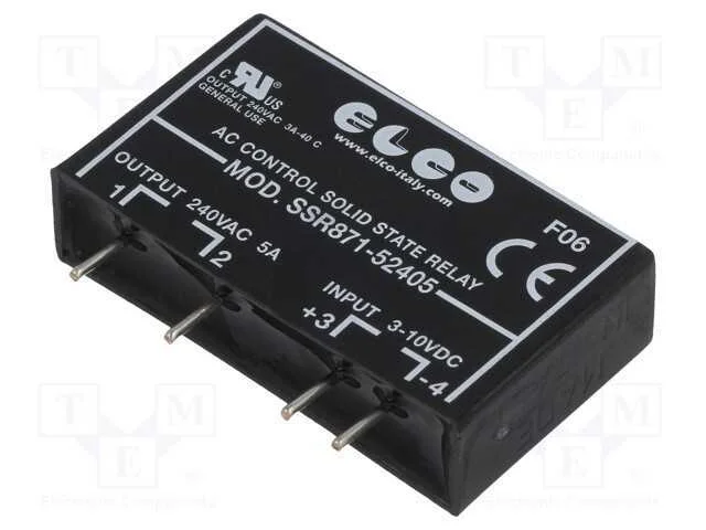 Relé: Semicondutores, Spst-No, Ucoma: 3÷10vdc, 5a, 12÷275vac