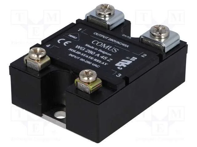 Relé: Semicondutores, Ucom: 90÷280vac, 45a, 24÷280vac, -20÷80c