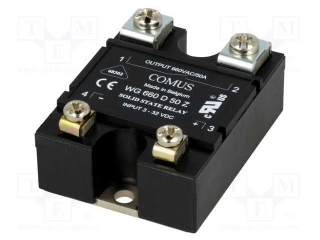 Relé: Semicondutores, Ucoma: 3÷32vdc, 50a, 24÷660vac, -20÷80c