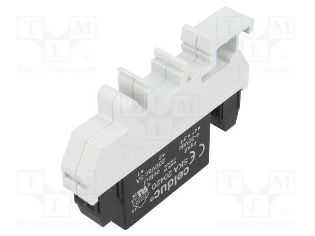 Relé: semicondutores, Ucoma: 6÷30VDC, 3A, 12÷275V.