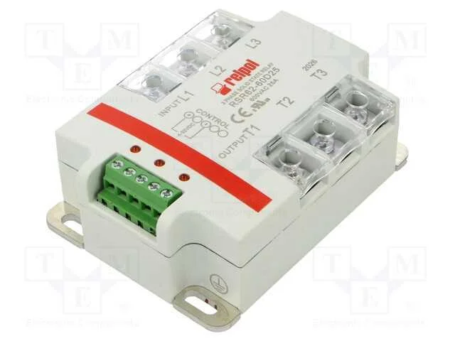 Relé: semicondutores, 25A, Ucom: 24÷660VAC, 3-fás.