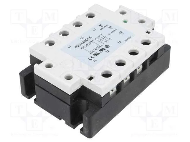 Relé: semicondutores, 25A, Ucom: 24÷440VAC, 3-fás.