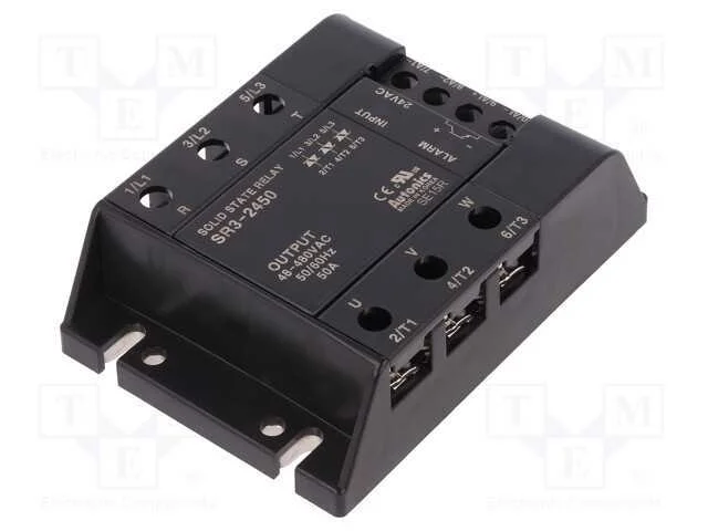 Relé: semicondutores, 50A, Ucom: 48÷480VAC, 3-fás.