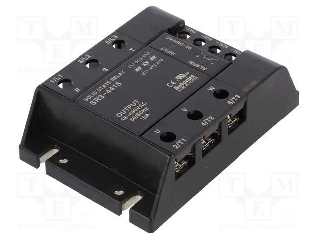 Relé: semicondutores, 15A, Ucom: 48÷480VAC, 3-fás.
