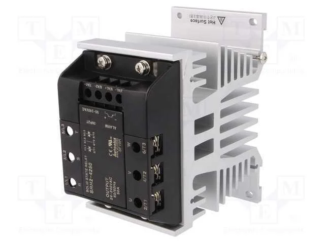Relé: semicondutores, 50A, Ucom: 24÷240VAC, 3-fás.
