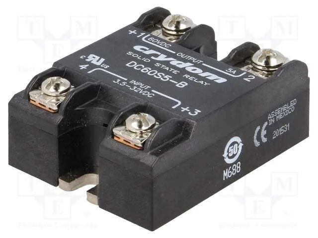 Rel&eacute;: semicondutores, Ucoma: 3,5&divide;32VDC, 3A, 3&divide;48V.