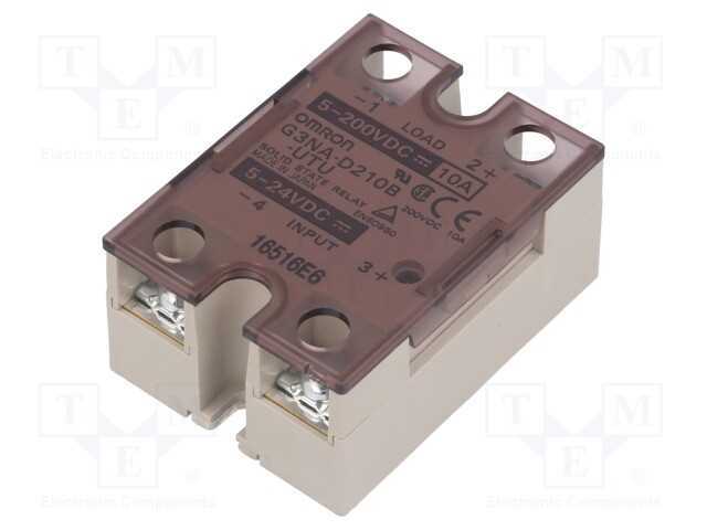 Relé: semicondutores, Ucoma: 5÷24VDC, 10A, 5÷200V.