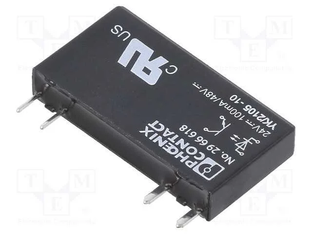Relé: Semicondutores, Ucoma: 24vdc, 100ma, 3÷48vdc, Base,Tht