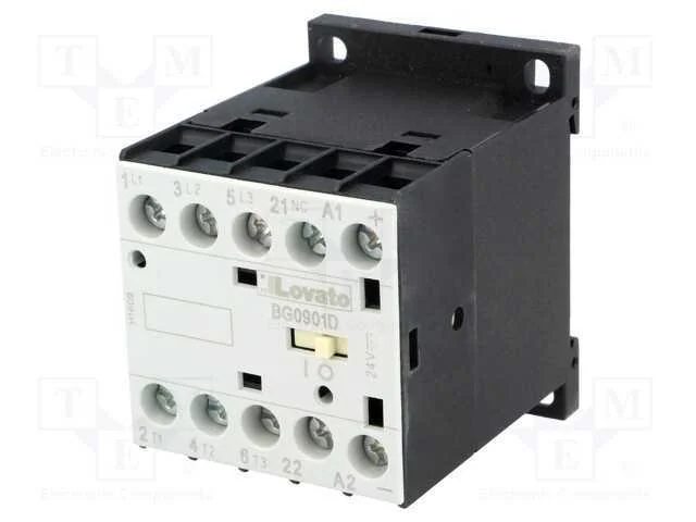 Contator: 3 Polos, No X3, Contatos Auxiliares: Nc, 24vdc, 9a, Bg
