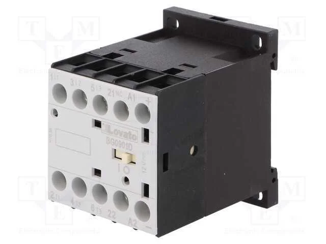 Contator: 3 Polos, No X3, Contatos Auxiliares: Nc, 12vdc, 9a, Bg