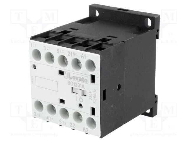 Contator: 3 Polos, No X3, Contatos Auxiliares: Nc, 230vac, 12a