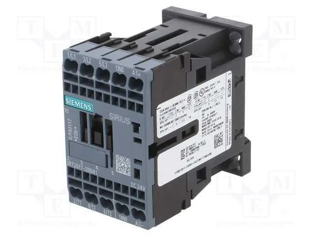 Contator: 3 Polos, No X3, Contatos Auxiliares: No, 24vdc, 12a, 690v