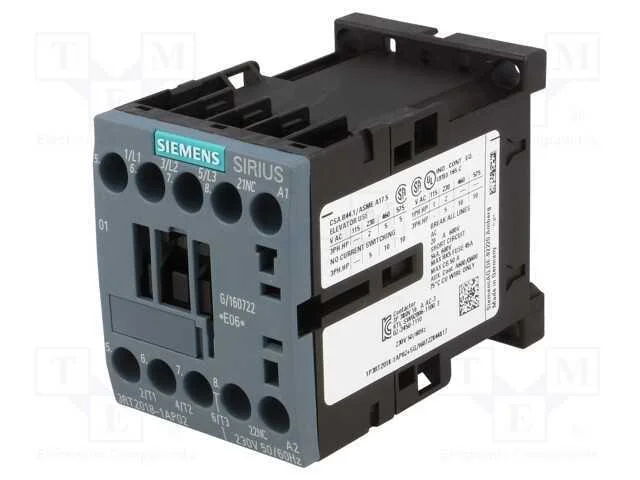 Contator: 3 Polos, No X3, Contatos Auxiliares: Nc, 230vac, 17a
