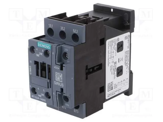 Contator: 3 Polos, No X3, Contatos Auxiliares: No + Nc, 24vac, 12a