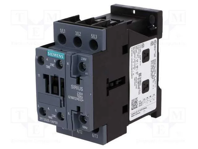 Contator: 3 Polos, No X3, Contatos Auxiliares: No + Nc, 230vac