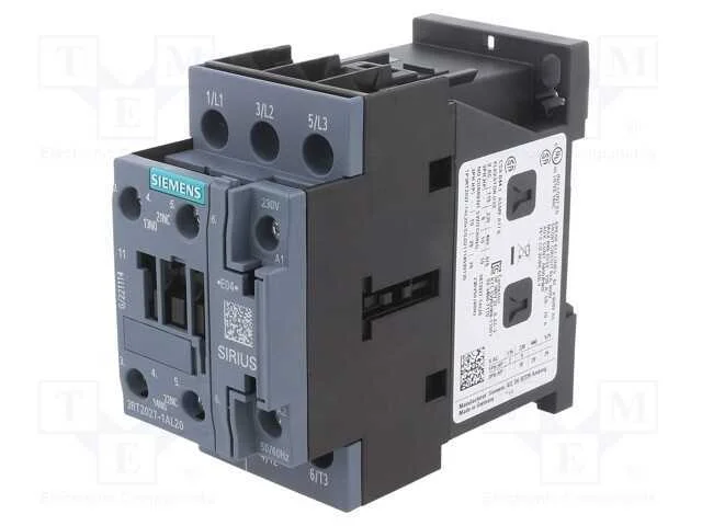 Contator: 3 Polos, No X3, Contatos Auxiliares: No + Nc, 230vac