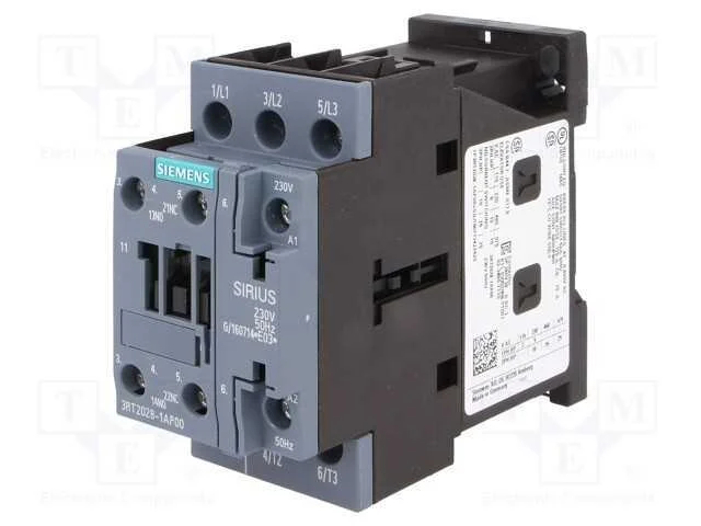 Contator: 3 Polos, No X3, Contatos Auxiliares: No + Nc, 230vac
