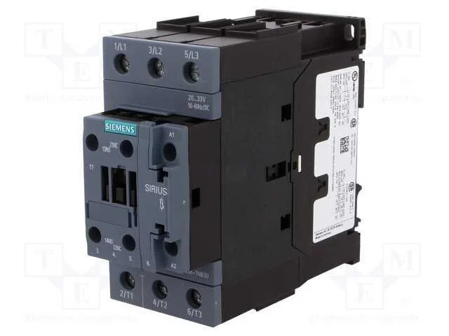 Contator: 3 Polos, No X3, Contatos Auxiliares: No + Nc, 20÷33vac