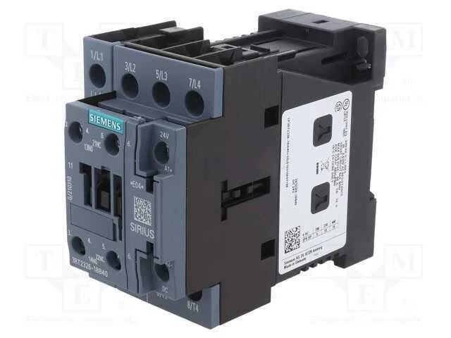 Contator: 4-De Polo, No X4, Contatos Auxiliares: No + Nc, 24vdc