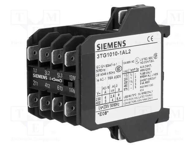 Contator: 4-De Polo, No X4, 230vac, 8,4a, 3tg10, Conectores 6,3mm