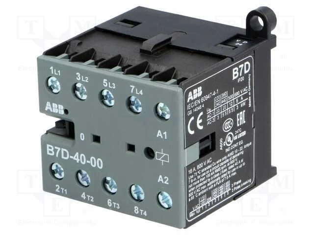 Contator: 4-De Polo, No X4, 24vdc, 7a, No Painel,.
