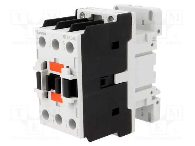 Contator: 3 Polos, No X3, 230vac, 26a, para Trilho Din, Bf, W: 45mm