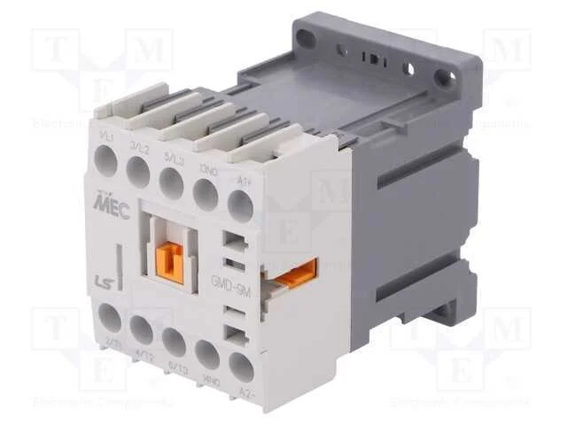 Contator: 3 Polos, No X3, Contatos Auxiliares: No, 24vdc, 9a, Ip20