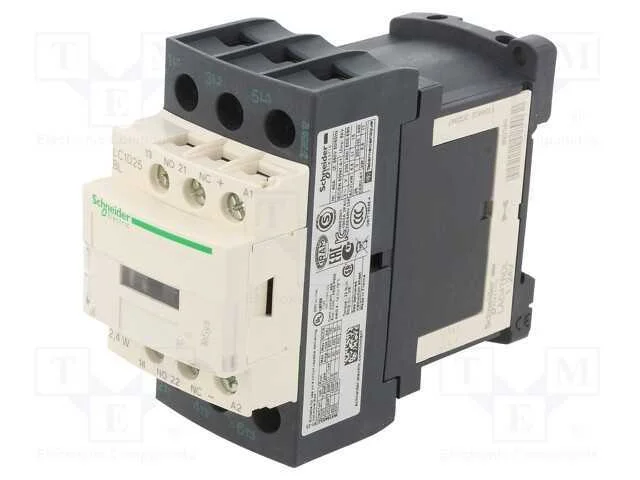 Contator: 3 Polos, No X3, Contatos Auxiliares: No + Nc, 24vdc, 25a