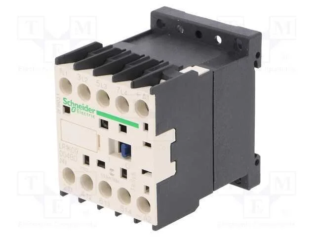 Contator: 4-De Polo, No X4, 24vdc, 9a, No Painel,Para Trilho Din