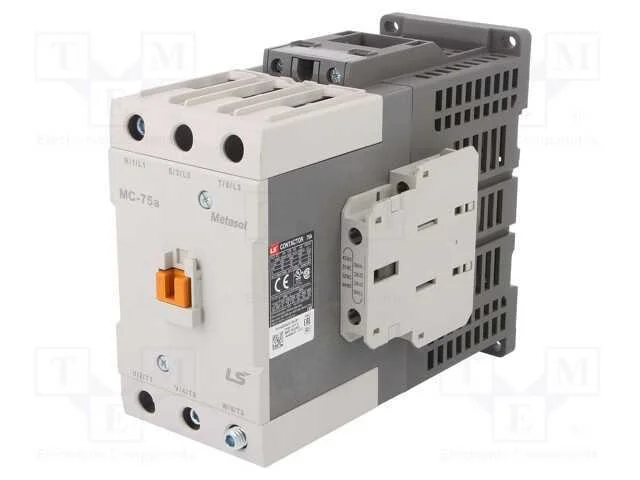 Contator: 3 polos, NO x3, Contatos auxiliares: NO.