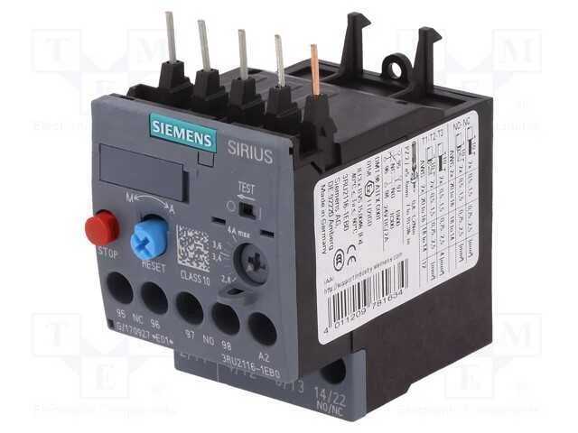 Relés Térmico, Série: 3rt20, Tamanho: S00, -40÷70c, 1,5kw
