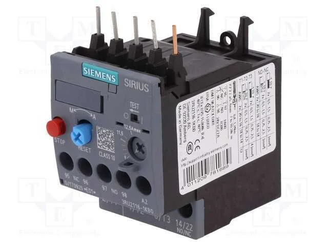Relés Térmico, Série: 3rt20, Tamanho: S00, -40÷70c, 5,5kw