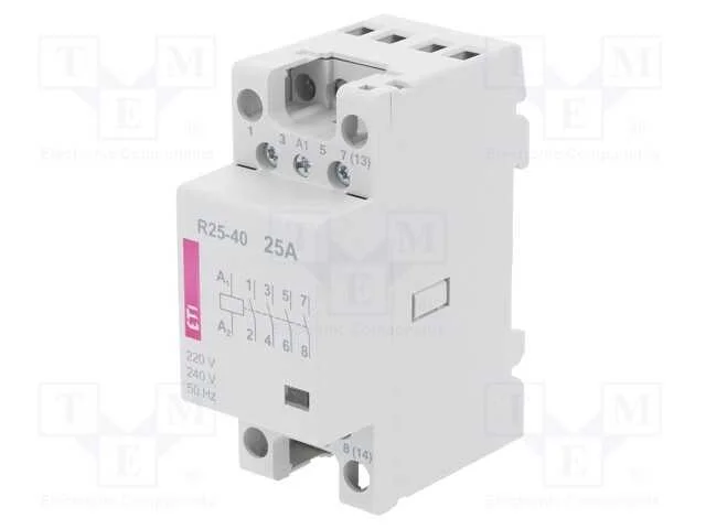 Contator: 4-De Polo de Instalação, 25a, 230vac, No X4