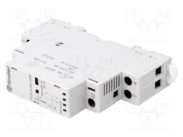 Contator: 2-De Polo de Instalação, 25a, 24vac, 24vdc, No X2, Ip20