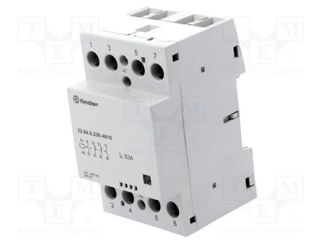 Contator: 4-De Polo de Instalação, 63a, 230vac, 230vdc, Ip20