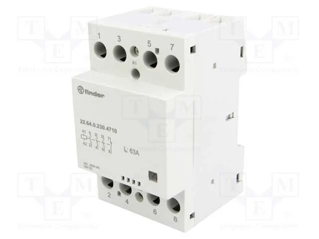 Contator: 4-De Polo de Instalação, 63a, 230vac, 230vdc, Ip20