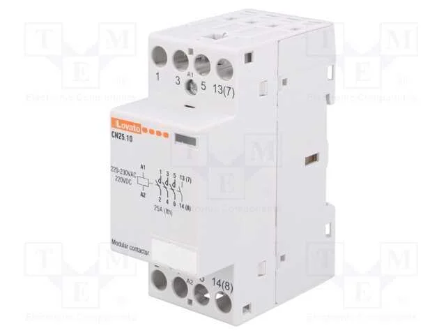 Contator: 4-De Polo de Instalação, 25a, 220÷230vac, 220÷230vdc