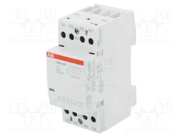 Contator: 4-De Polo de Instalação, 25a, 24vac, 24vdc, Nc X4