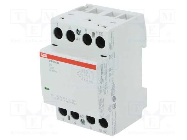 Contator: 4-de polo de instala&ccedil;&atilde;o, 40A, 24VAC, 24.
