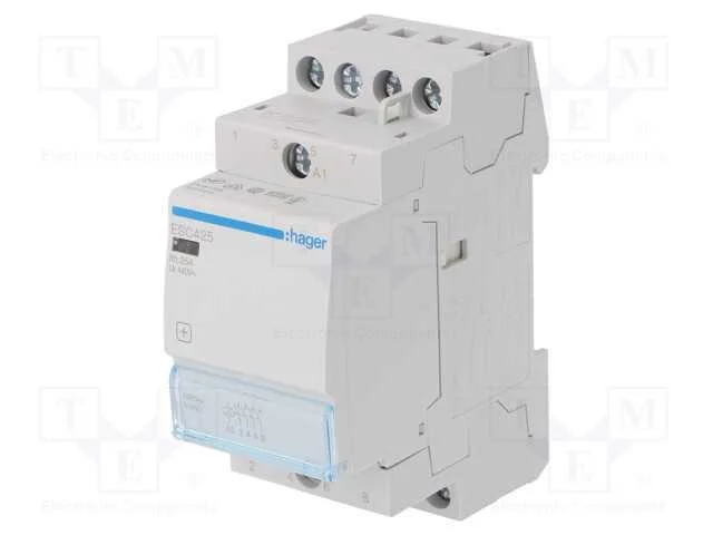 Contator: 4-De Polo de Instalação, 25a, 230vac, No X4, -10÷50c
