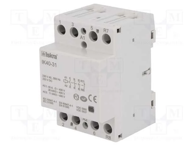 Contator: 4-De Polo de Instalação, 40a, 230vac, 220vdc