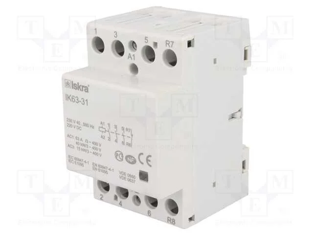 Contator: 4-De Polo de Instalação, 63a, 230vac, 220vdc