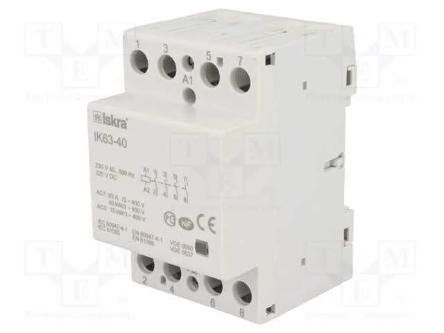 Contator: 4-De Polo de Instalação, 63a, 230vac, 220vdc, No X4