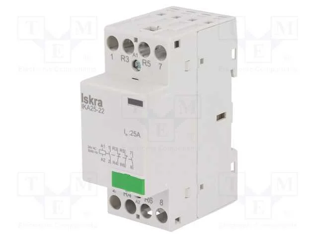 Contator: 4-de polo de instalação, 25A, 24VAC, NC.